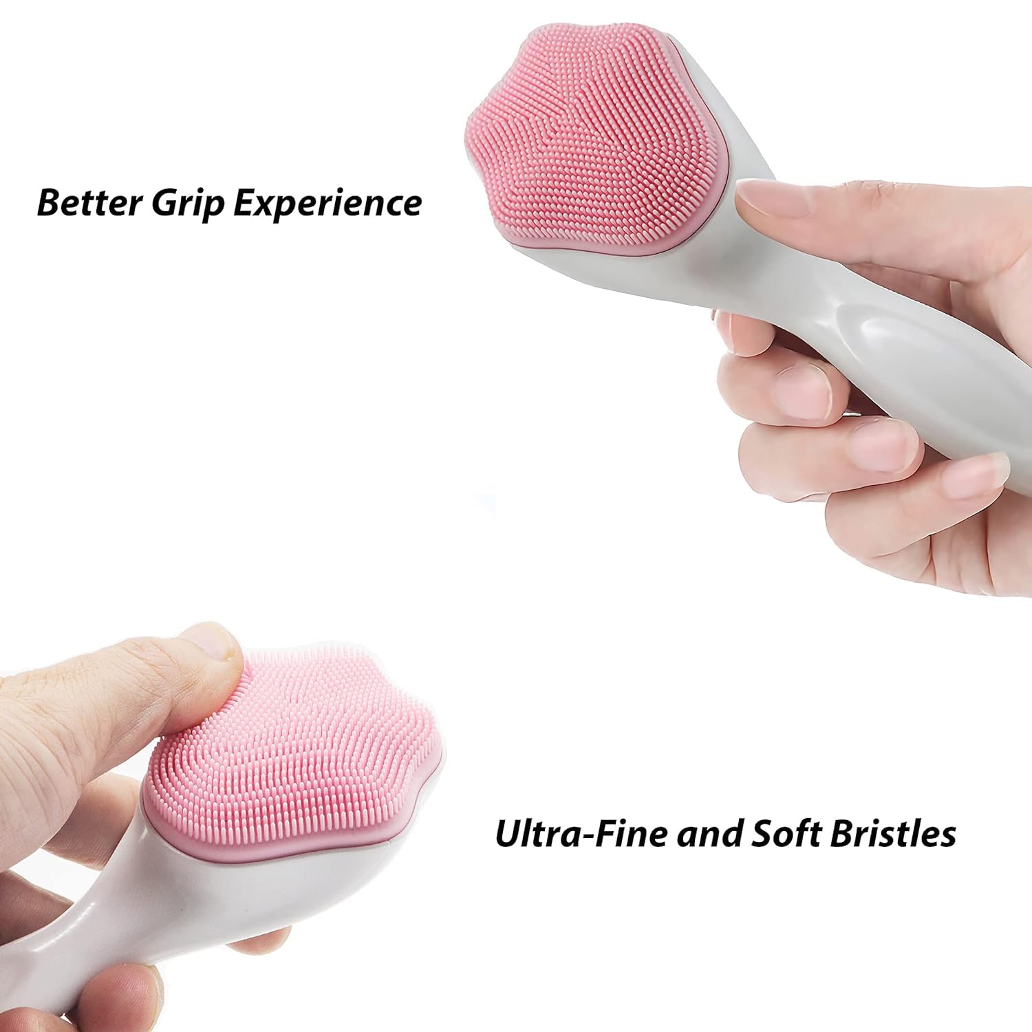 1 pcs Silicone Face Scrubber Exfoliating Brush, Manual Handheld Massager, Facial Cleansing and Blackhead Scrubber, Soft Bristles for Face Skincare (Random Color)