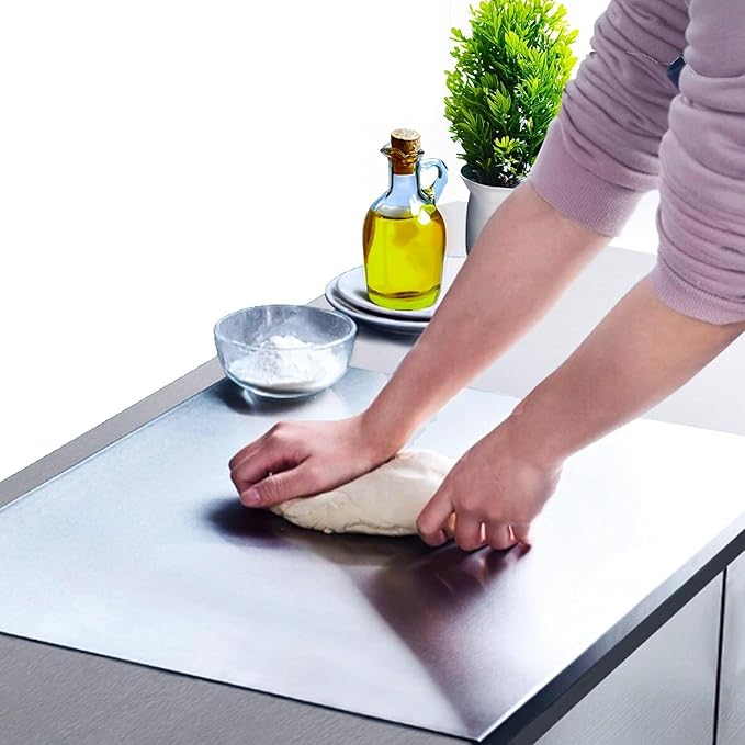 Stainless Steel Cutting Board! 🔪✨   Durable, hygienic, and easy to clean—perfect for all your chopping needs. A must-have for any chef! - Size: 41x33Cm