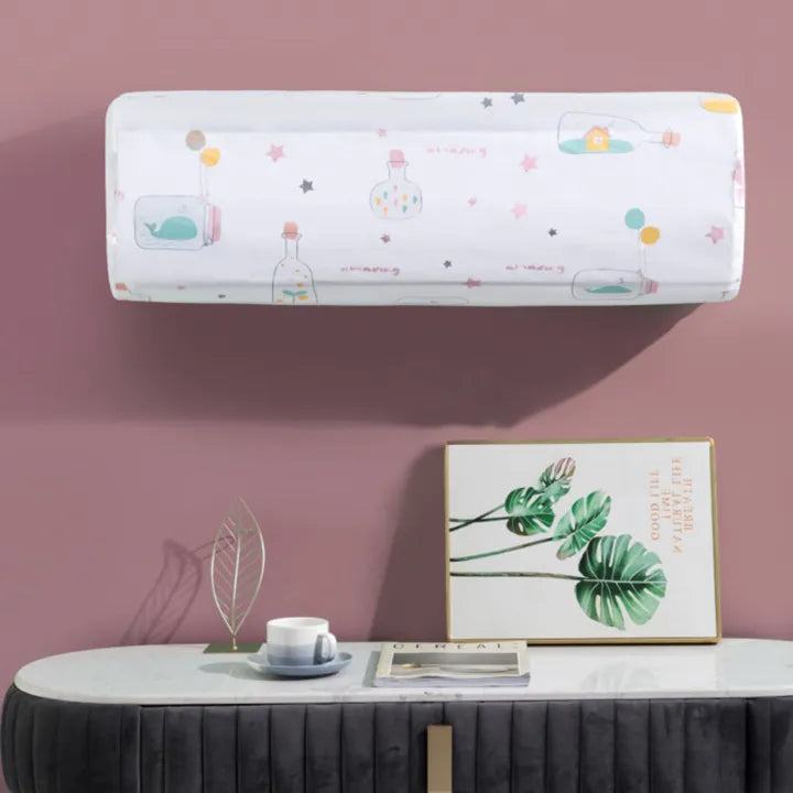 Ac Protective Dust Cover  Cute Cartoon Printing Dust Cover for air condition (Random design &amp; Color)1 ton