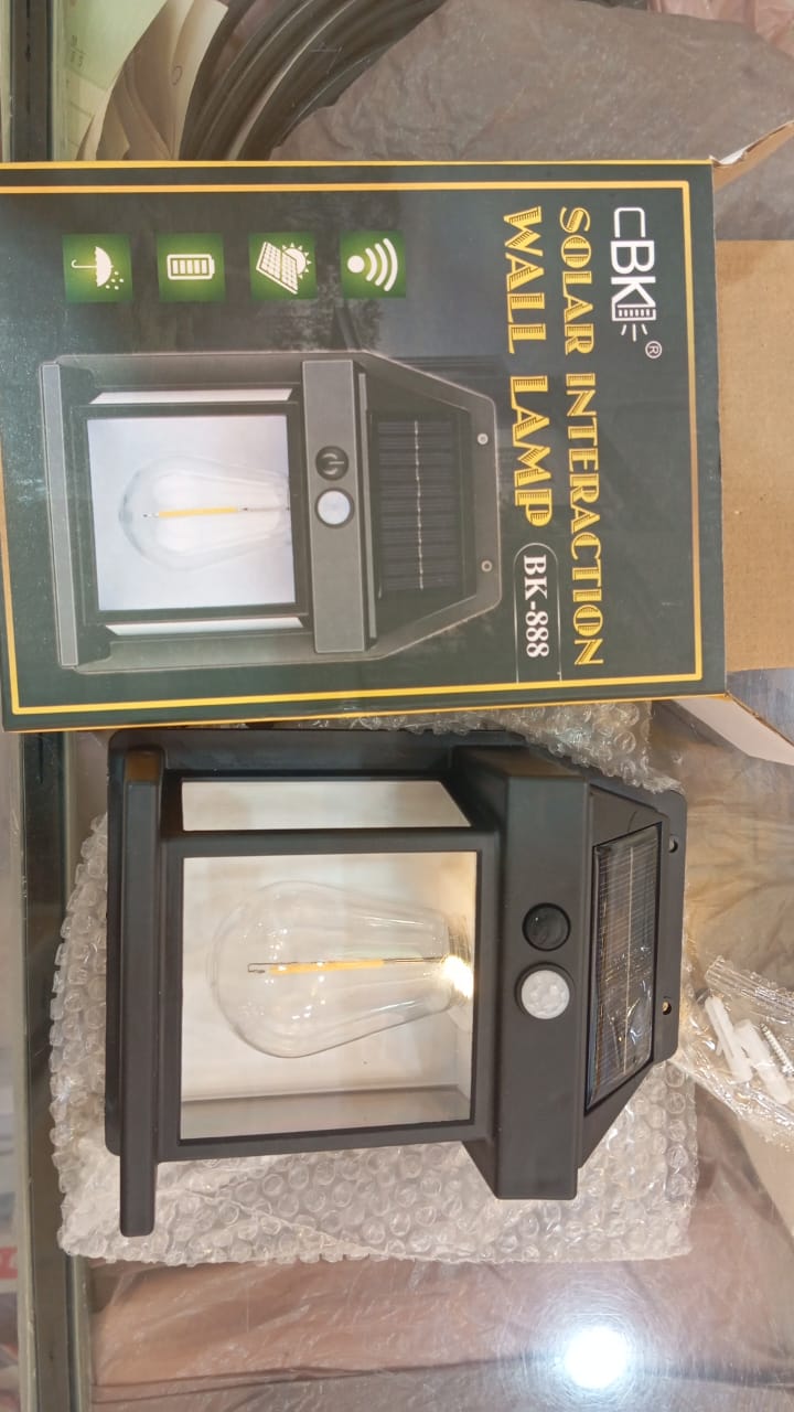 888 Solar Tungsten Filament Lamp - Outdoor Intelligent Induction Wall Lamp for Courtyard, Garden, Villa Lighting, and Night Light