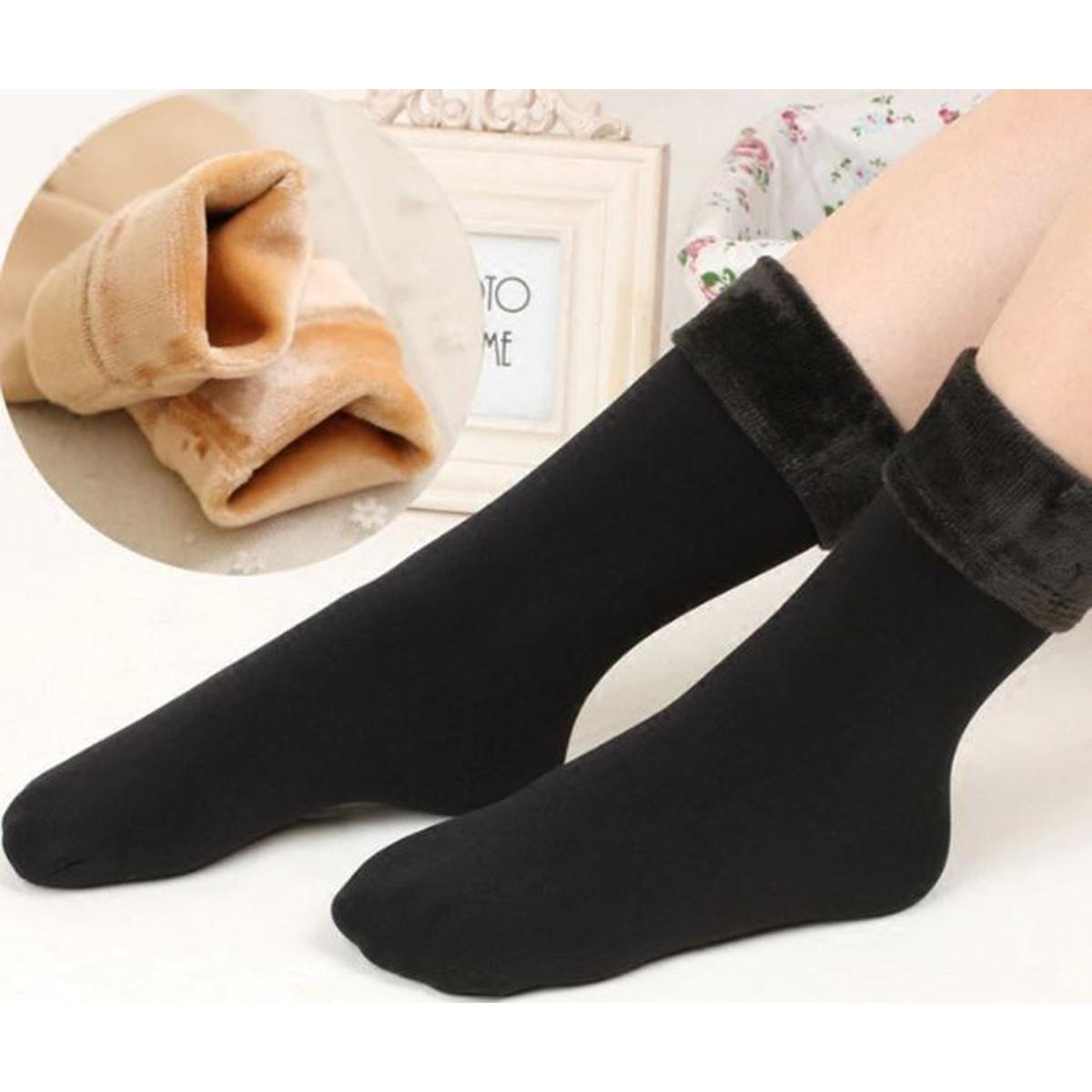 Women’s Woolen Quarter Socks – Pack of 2 , Soft & Warm Winter Wear, Elegant Style, Flexible Size, Comfortable Daily Use, Available in Black & Skin Colors (1 Pair)