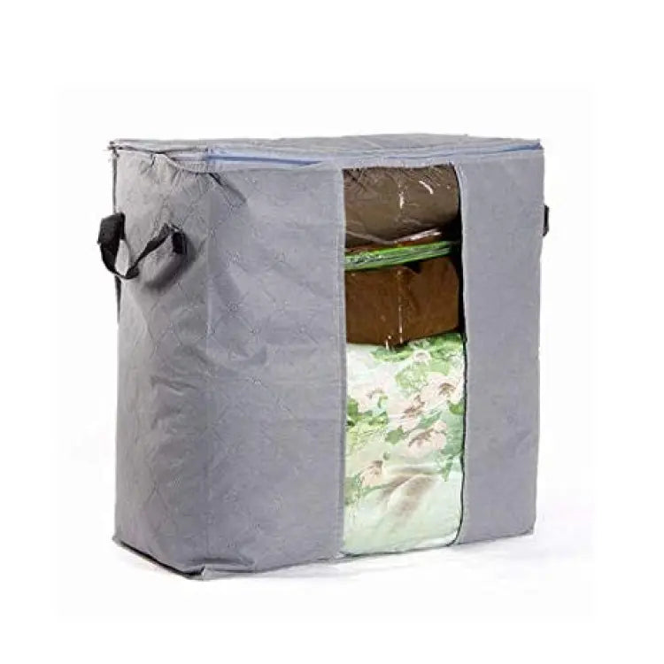 Grey Organizer Bag / Multipurpose Large Capacity Storage Bag & Organizer for Clothes & Blanket - pack of 1